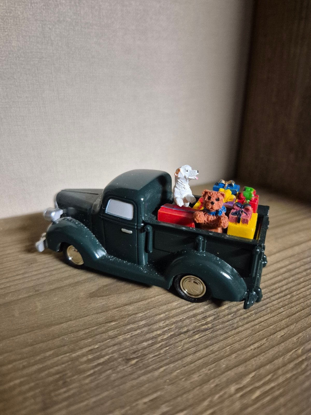 lemax groene truck kerstdorp kersthuisjes, Ophalen of Verzenden, Zo goed als nieuw