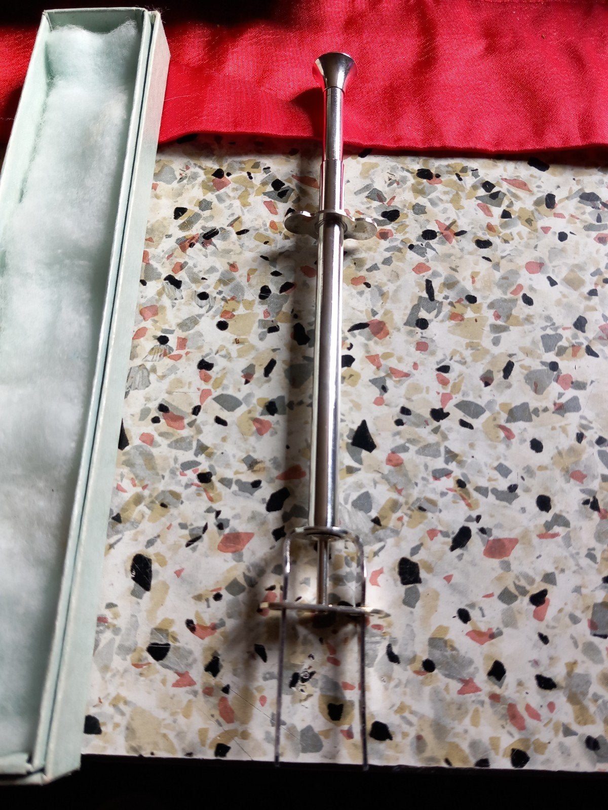 Vintage Mechanische Serveervork - Olijf/Augurkvork, Antiek en Kunst, Ophalen