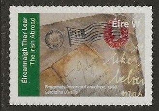 Ierland 35, brief van emigrant voor tweetie, Verzenden, Ierland, Gestempeld