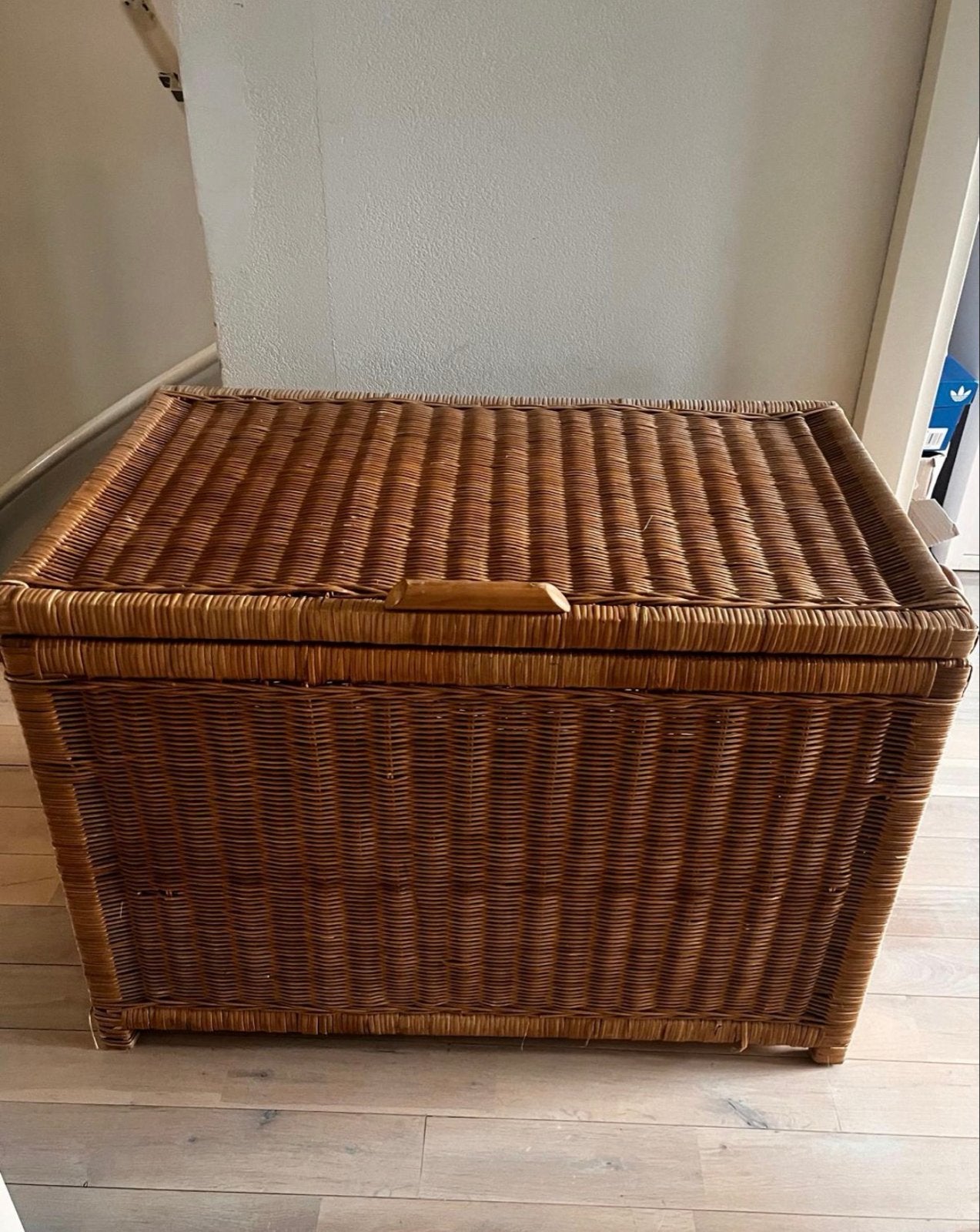 Rotan opbergmand / speelgoedkist met deksel, Huis en Inrichting, Ophalen, Gebruikt, 50 tot 100 cm, 50 tot 75 cm