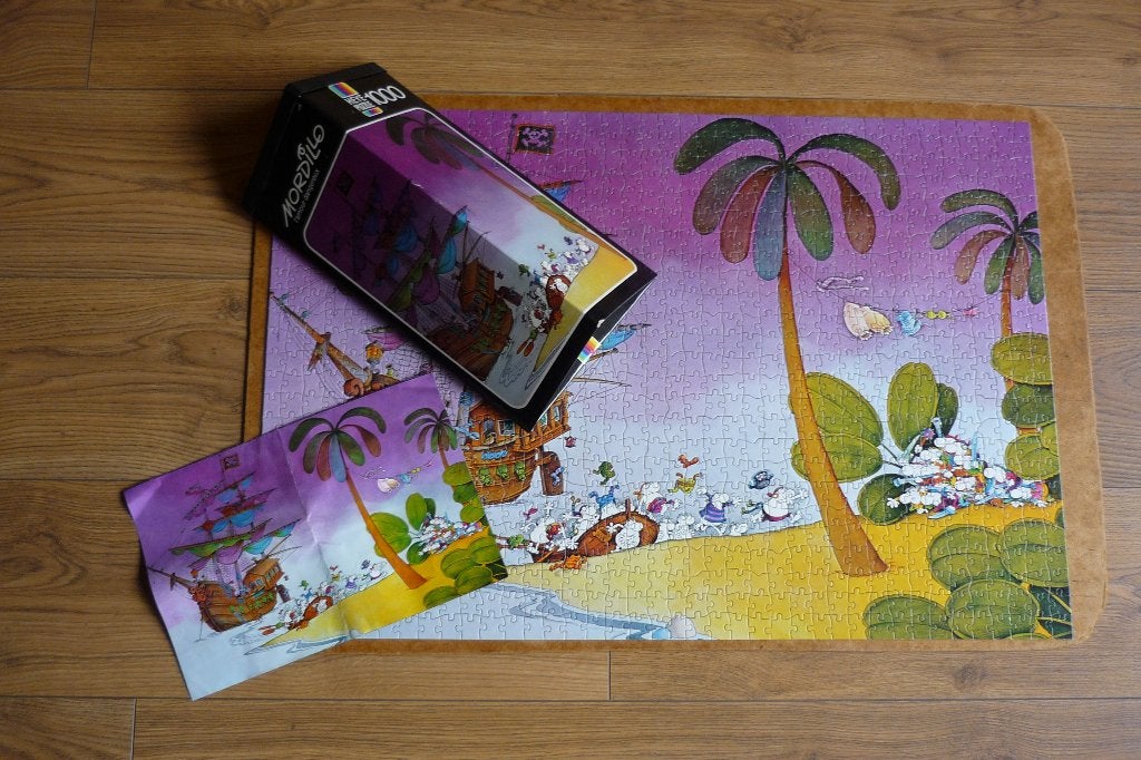 Heye Mordillo '' L' AMOUR DANGEREUX '' + Poster 1000 st., Ophalen, 500 t/m 1500 stukjes, Gebruikt, Legpuzzel