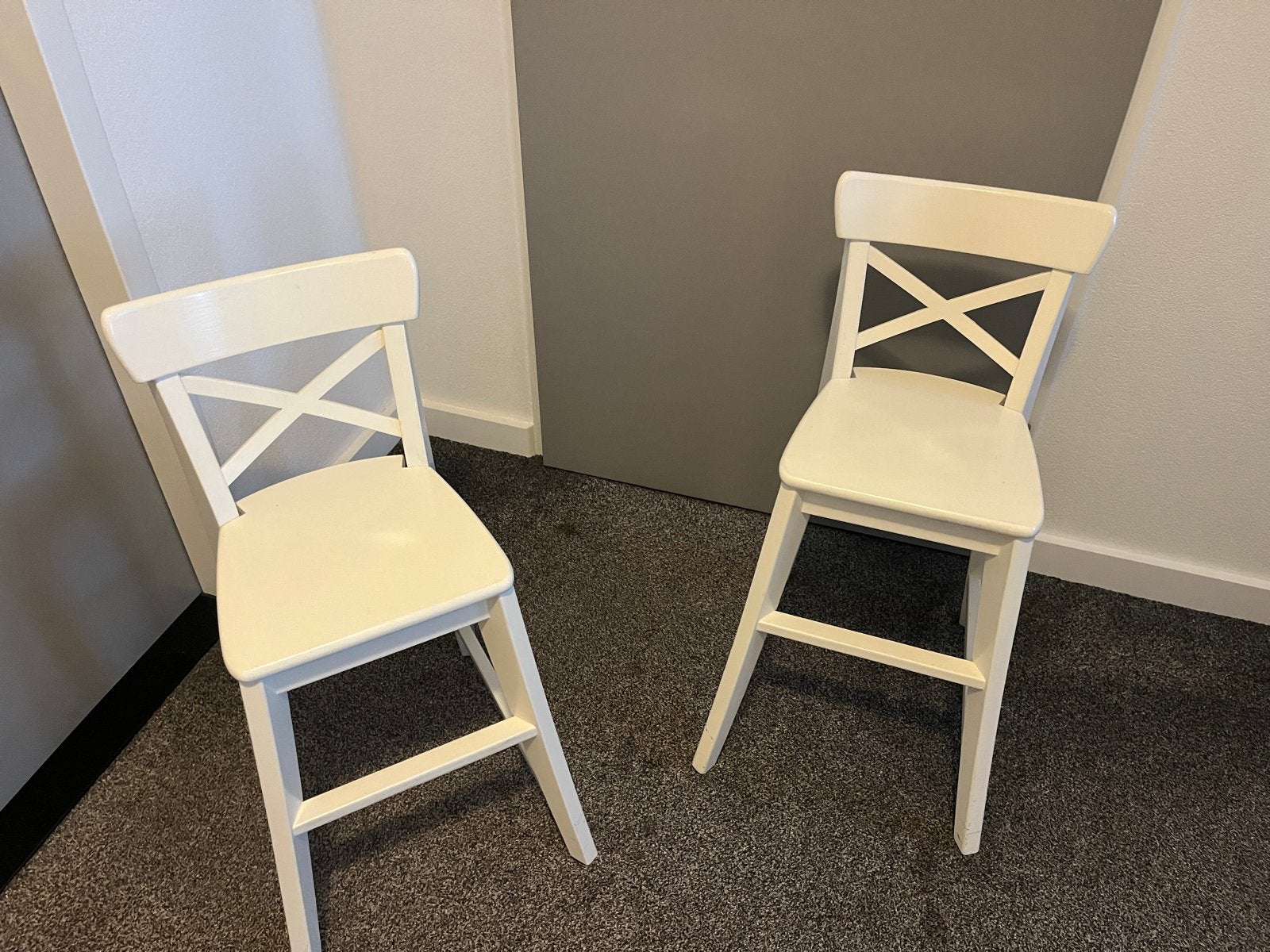 2x IKEA Ingolf kinderstoelen , wit, zo goed als nieuw, Ophalen, Zo goed als nieuw, Overige typen