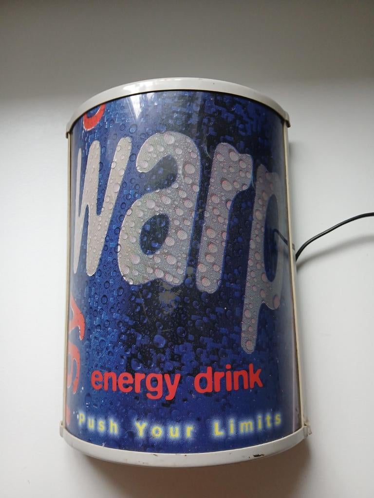 Retro Warp Energy Drink lichtbak, Ophalen of Verzenden, Gebruikt, Retro