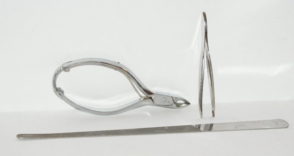 NOGENT Set nagelsverzorging Inox 3st Vintage ** ALS NIEUW *, Ophalen of Verzenden, Zo goed als nieuw, Overige typen