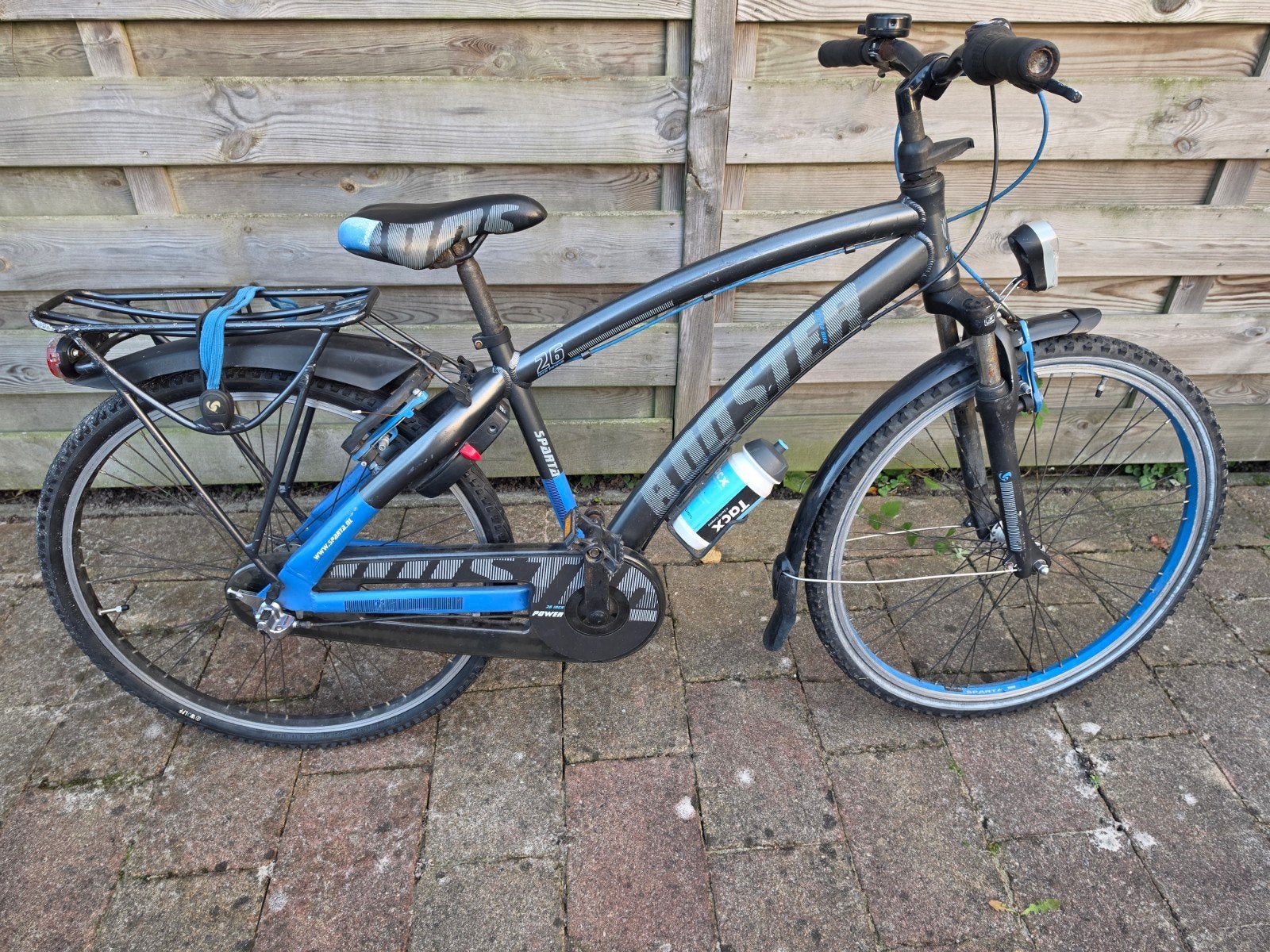 Sparta Booster 26 inch jongensfiets zwart/blauw, Sparta, Gebruikt, Velgrem, Versnellingen