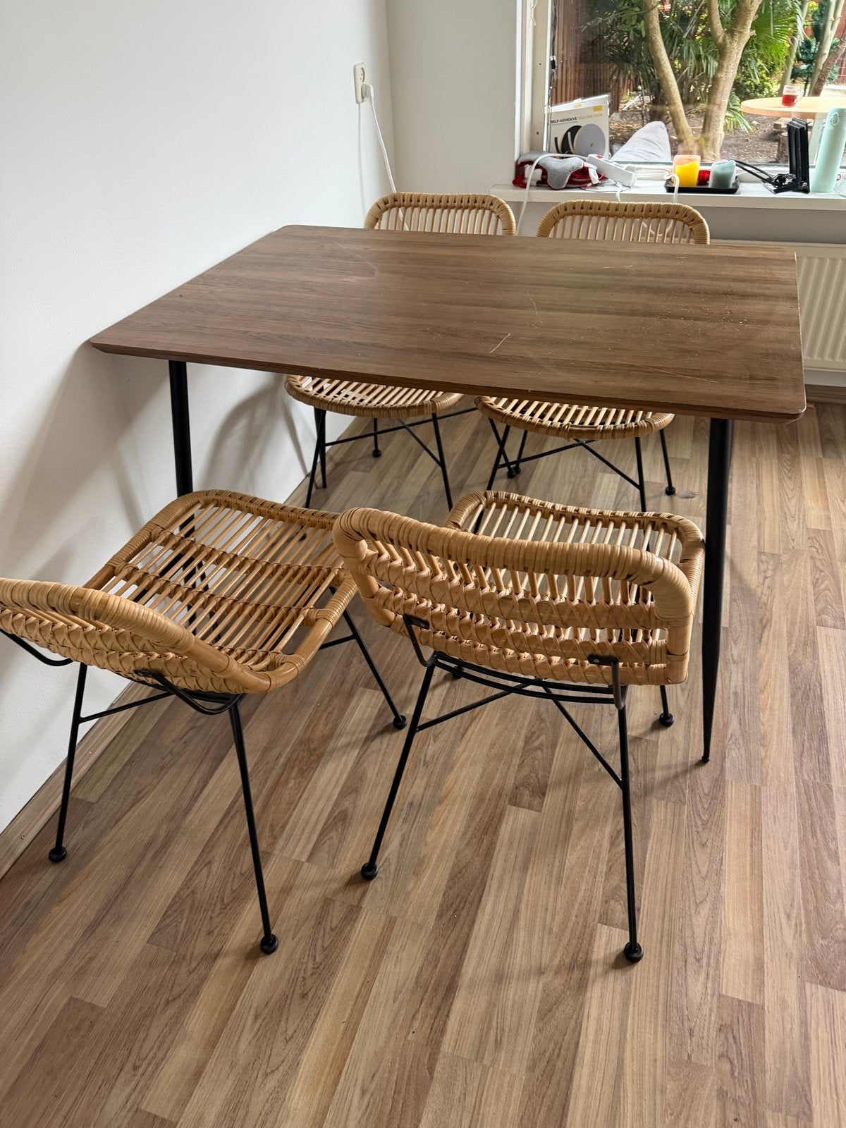 Eettafel, Huis en Inrichting, Tafels | Eettafels, Ophalen, Gebruikt, 100 tot 150 cm, 50 tot 100 cm