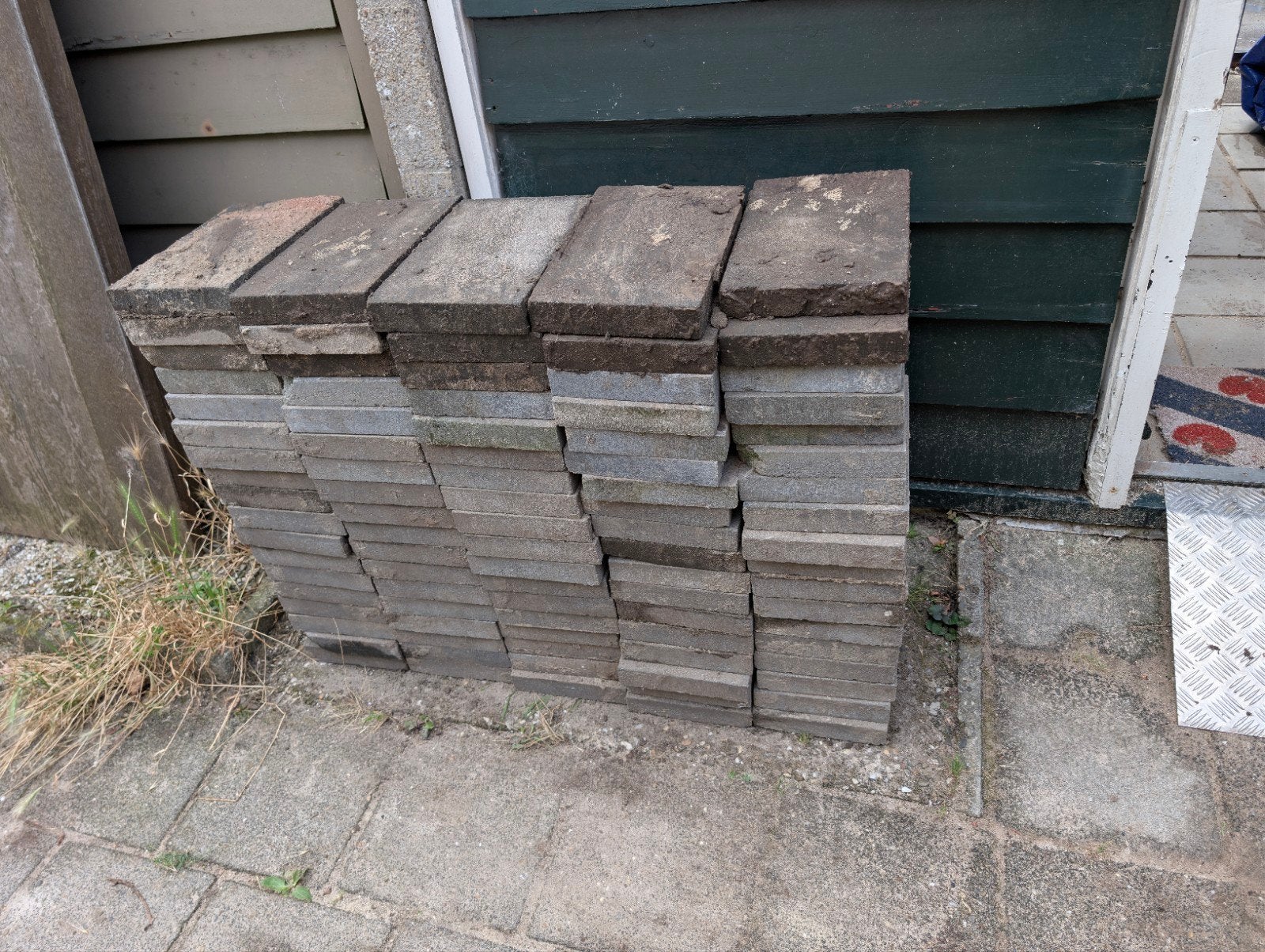 Gebruikte terrastegels 20x30 cm, Ophalen, Gebruikt, 5 tot 10 m², Beton
