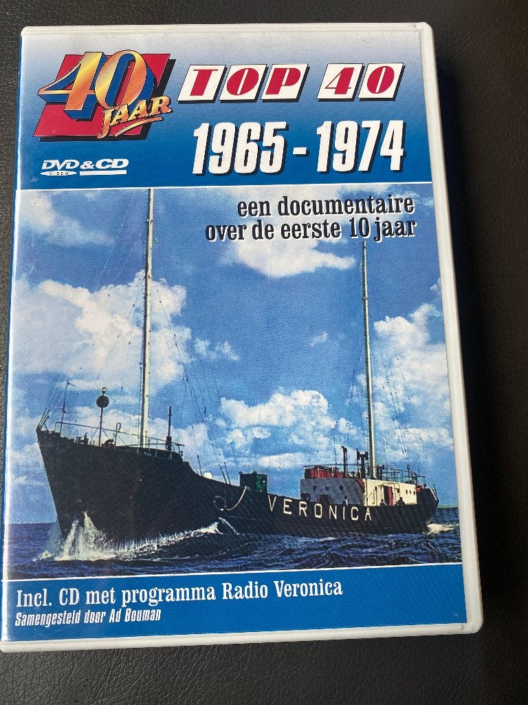 40 Jaar Top 40 1965-1974 DVD & CD -  Veronica Documentaire, Cd's en Dvd's, Zo goed als nieuw, Alle leeftijden, Documentaire, Inclusief doosje