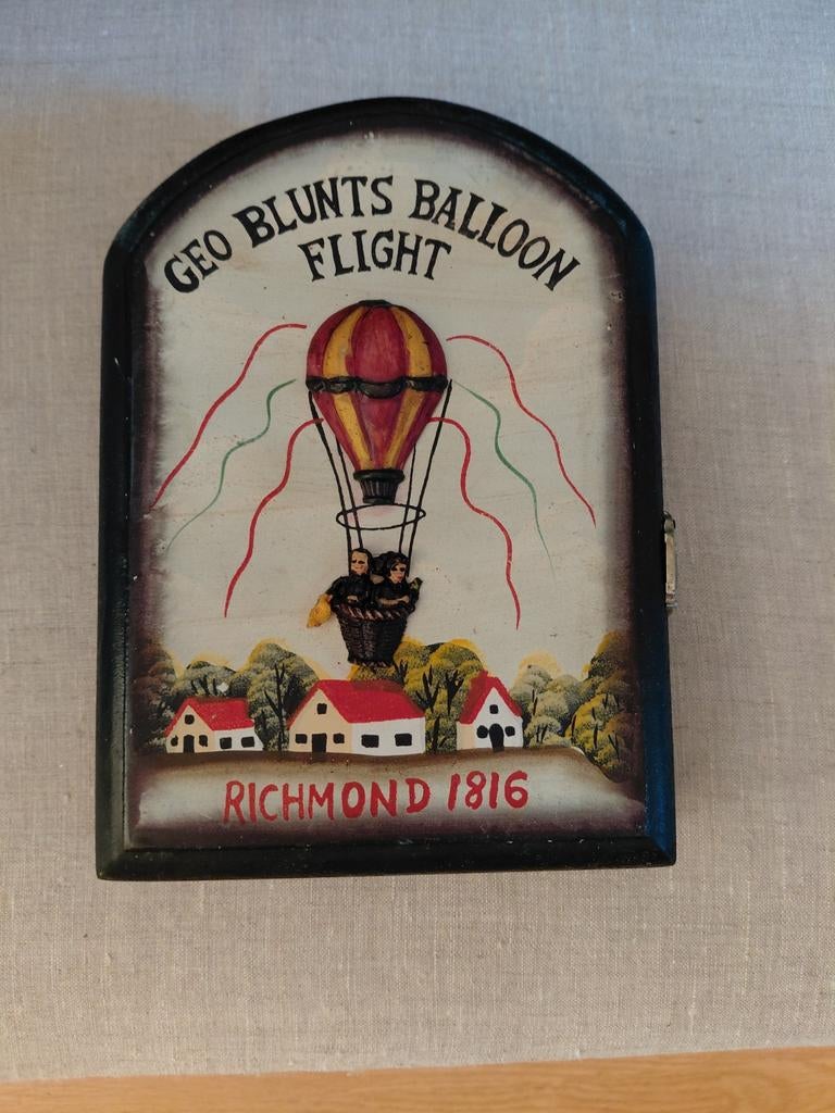 Vintage geo blunts balloon flight sleutelkastje, Antiek en Kunst, Ophalen