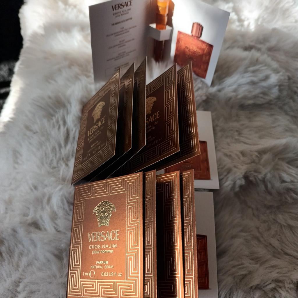 VERSACE EROS najim heren proefjes..8 stuks..nieuw, Sieraden, Tassen en Uiterlijk, Uiterlijk | Parfum, Ophalen of Verzenden, Nieuw