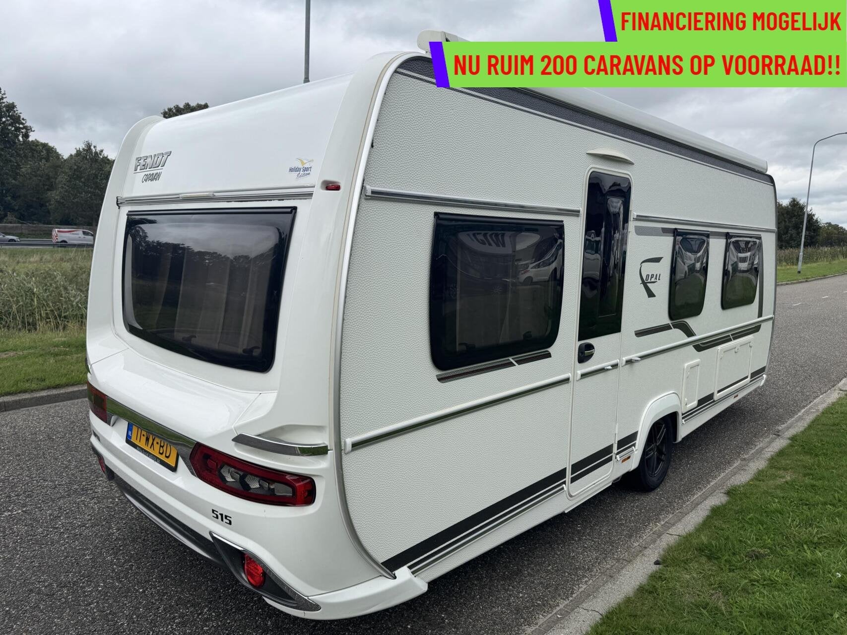 FENDT CARAVAN OPAL 515 SG, ENKELE BEDDEN, RONDZIT, MOVER,, Rondzit, 7 tot 8 meter, Bedrijf, Hordeur