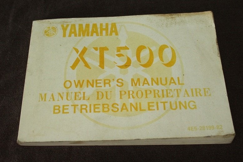 Yamaha XT500 1982 motorcycle owner's manual XT 500 anleitung, Ophalen of Verzenden, Yamaha
