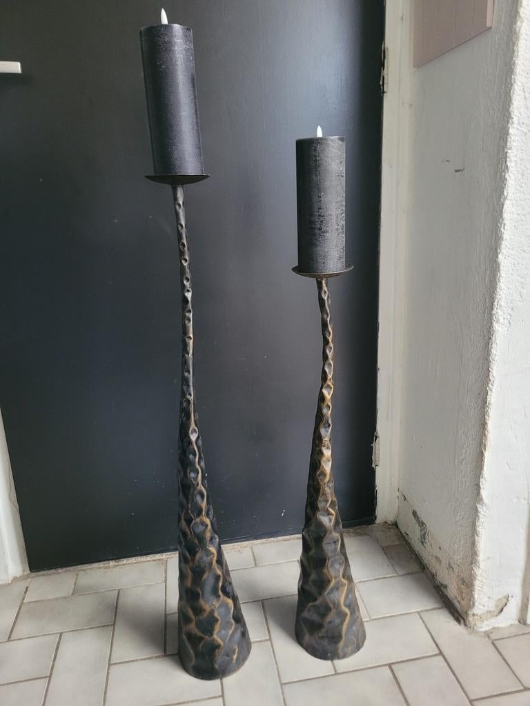 Kandelaars met led kaarsen, Ophalen