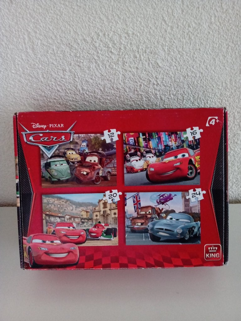 4 Legpuzzels van Disney-Pixar CARS  12, 16, 20 en 24 stukjes, Ophalen of Verzenden, 10 tot 50 stukjes, Gebruikt, 4 tot 6 jaar