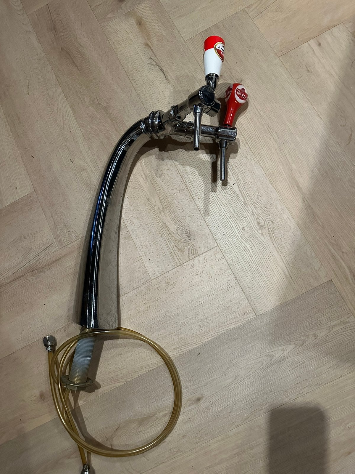 Bier Tapkraan met Twee Kranen - Amstel & Texels, Ophalen of Verzenden, Gebruikt, Overige merken