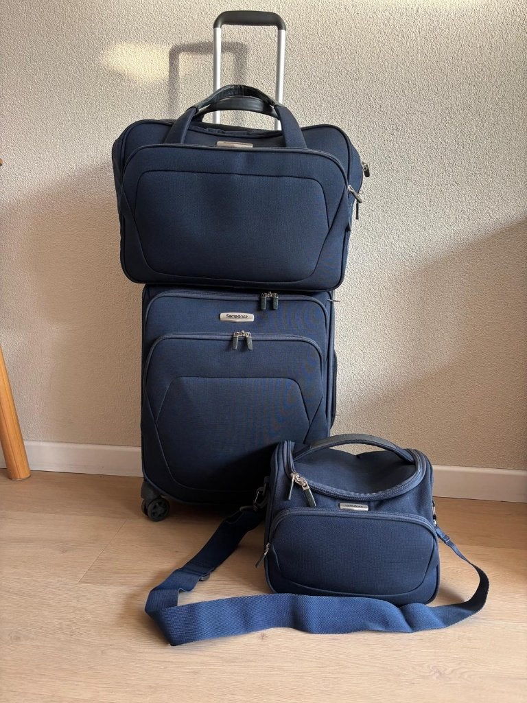 Samsonite Spark Spinner (4 wielen) trolley 55 cm met bijpass, Overige materialen, Gebruikt, 50 tot 60 cm, 35 tot 45 cm