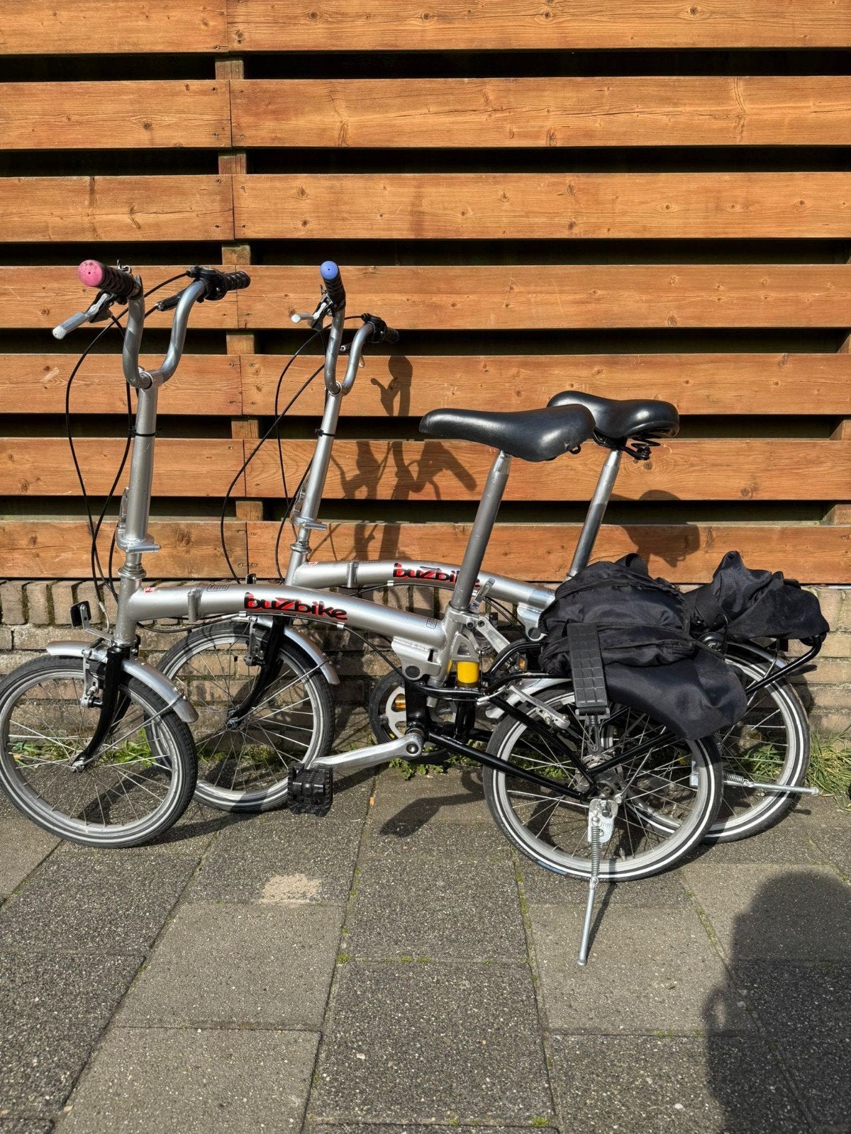 2x buzbike vouwfietsen met dragtassen, Gebruikt, 16 tot 18 inch, Versnellingen, Ophalen of Verzenden