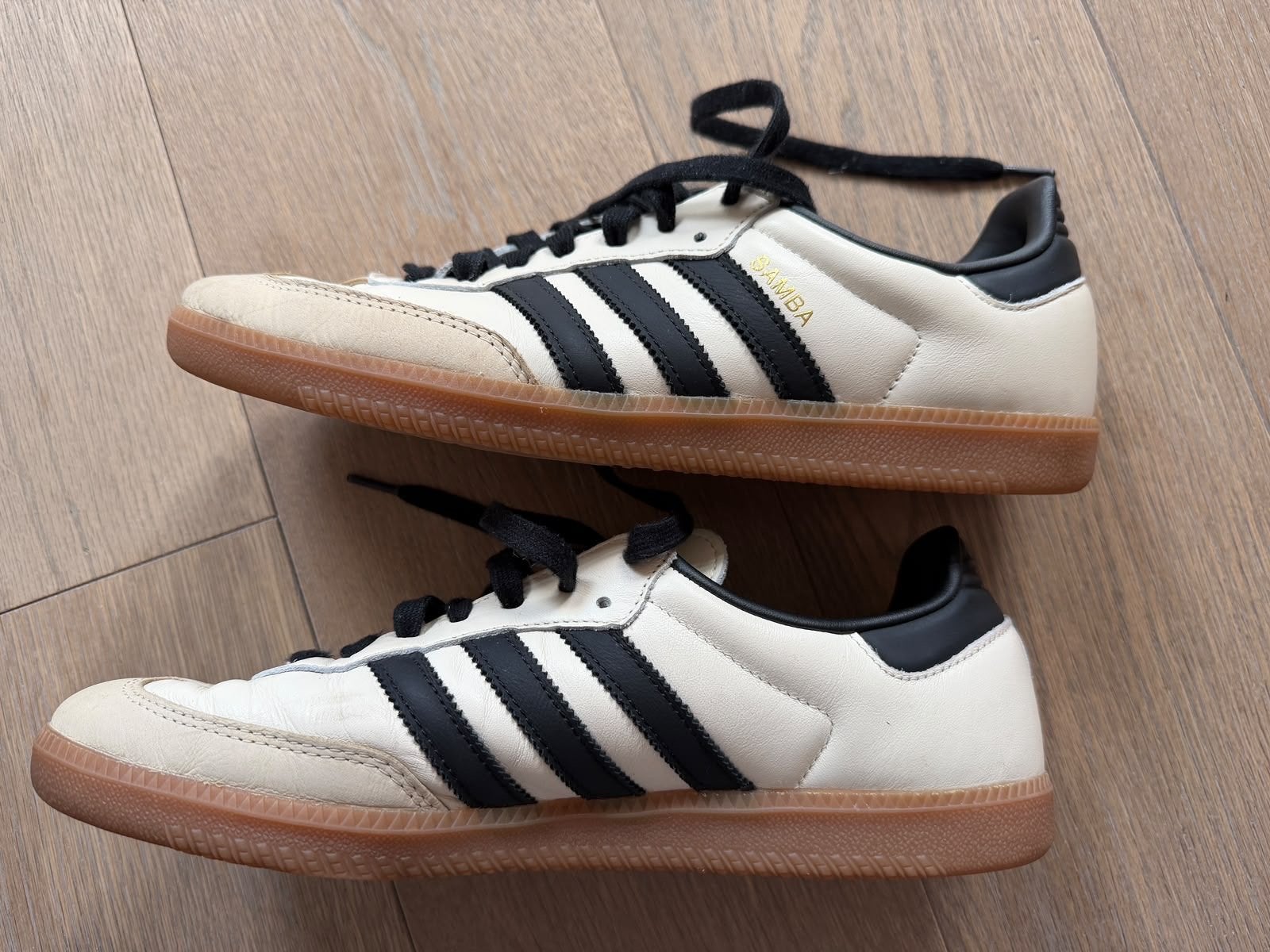 Adidas Samba OG sneakers - Wit/Zwart, Kleding | Heren, Ophalen of Verzenden, Gedragen, Wit, Sneakers of Gympen