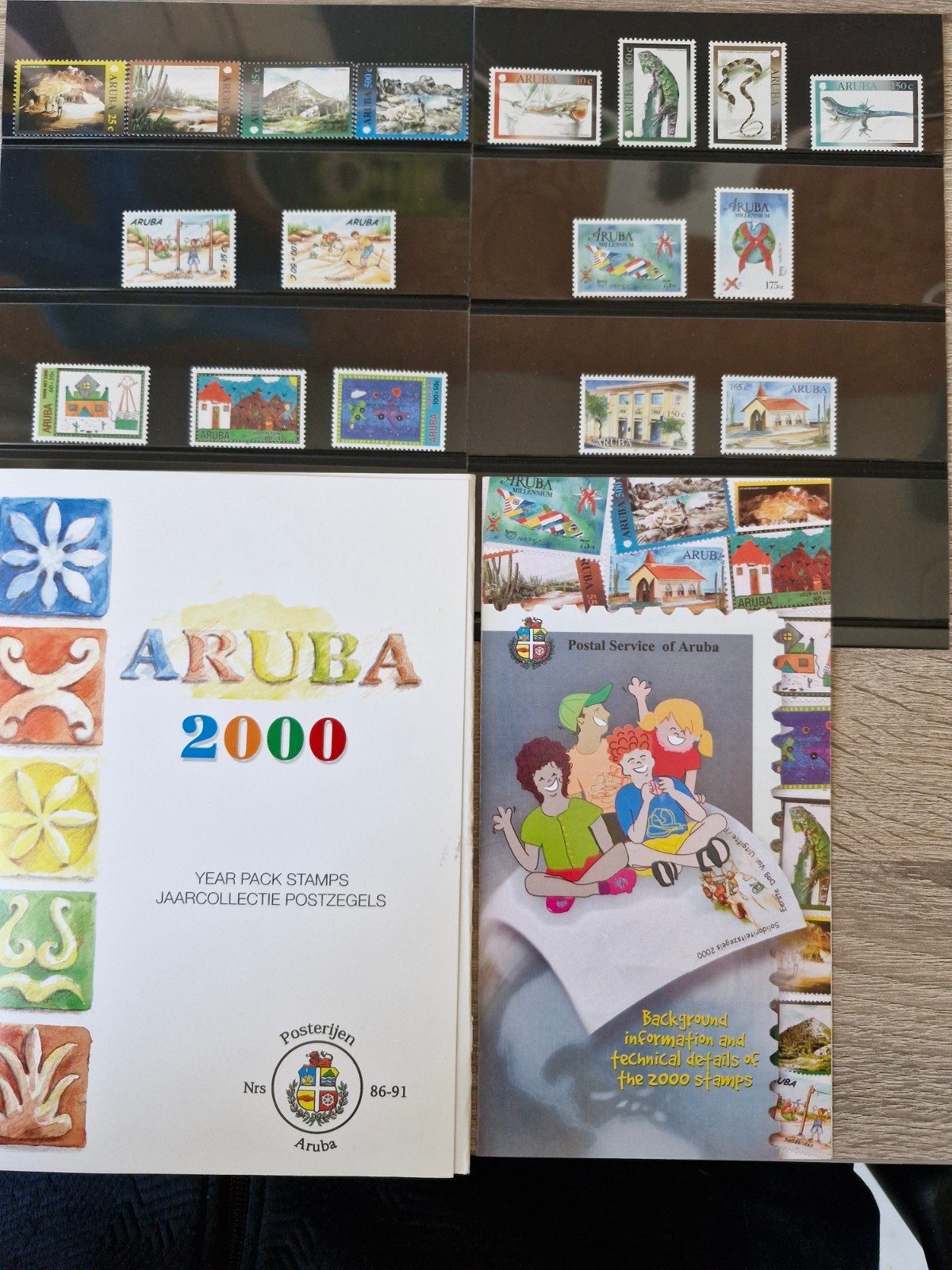 Aruba Postzegel Jaarcollectie 2000 - Postfris, Ophalen of Verzenden, Overige landen, Postfris