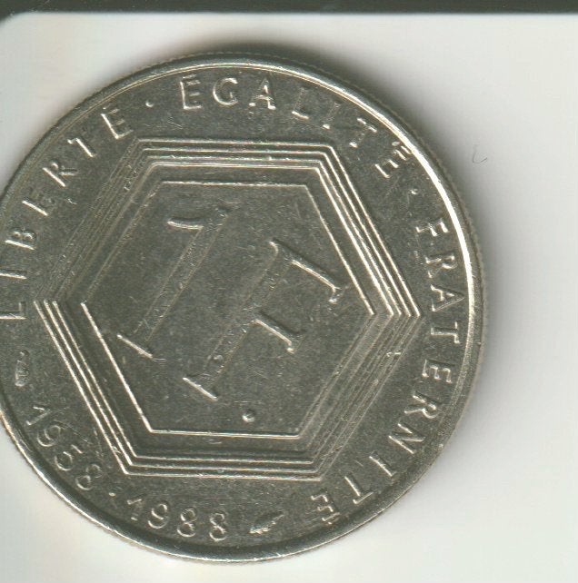 1 franc 1988 frankrijk, Verzenden, Frankrijk