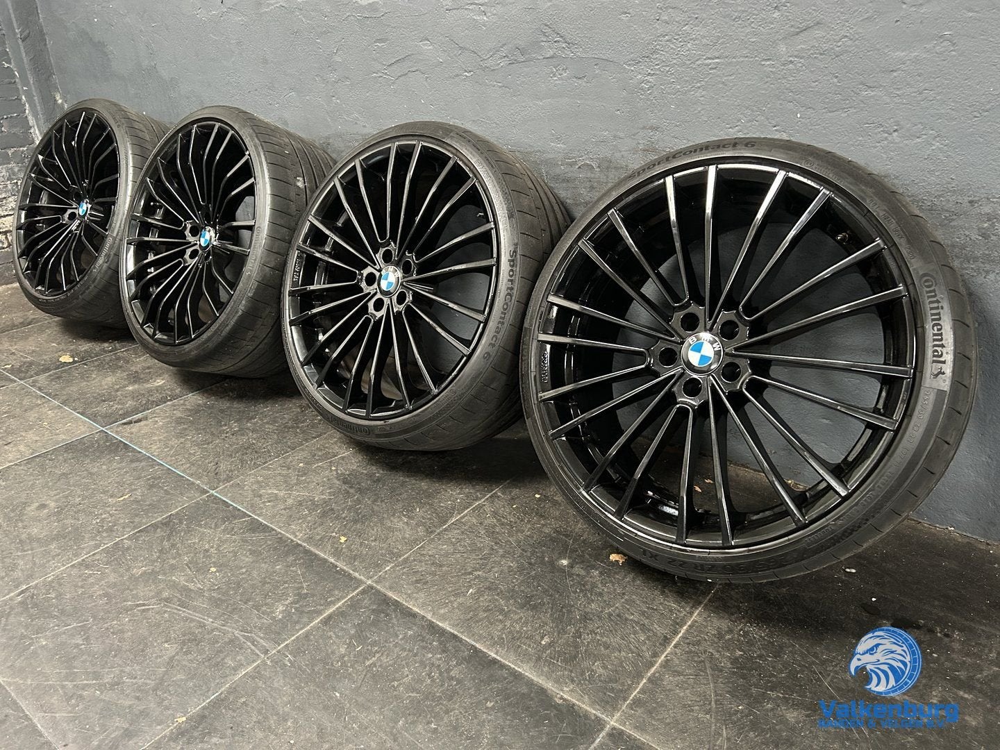 BMW 7-Serie G11 G70 22 inch zwarte breedset velgen 5x112 TPM