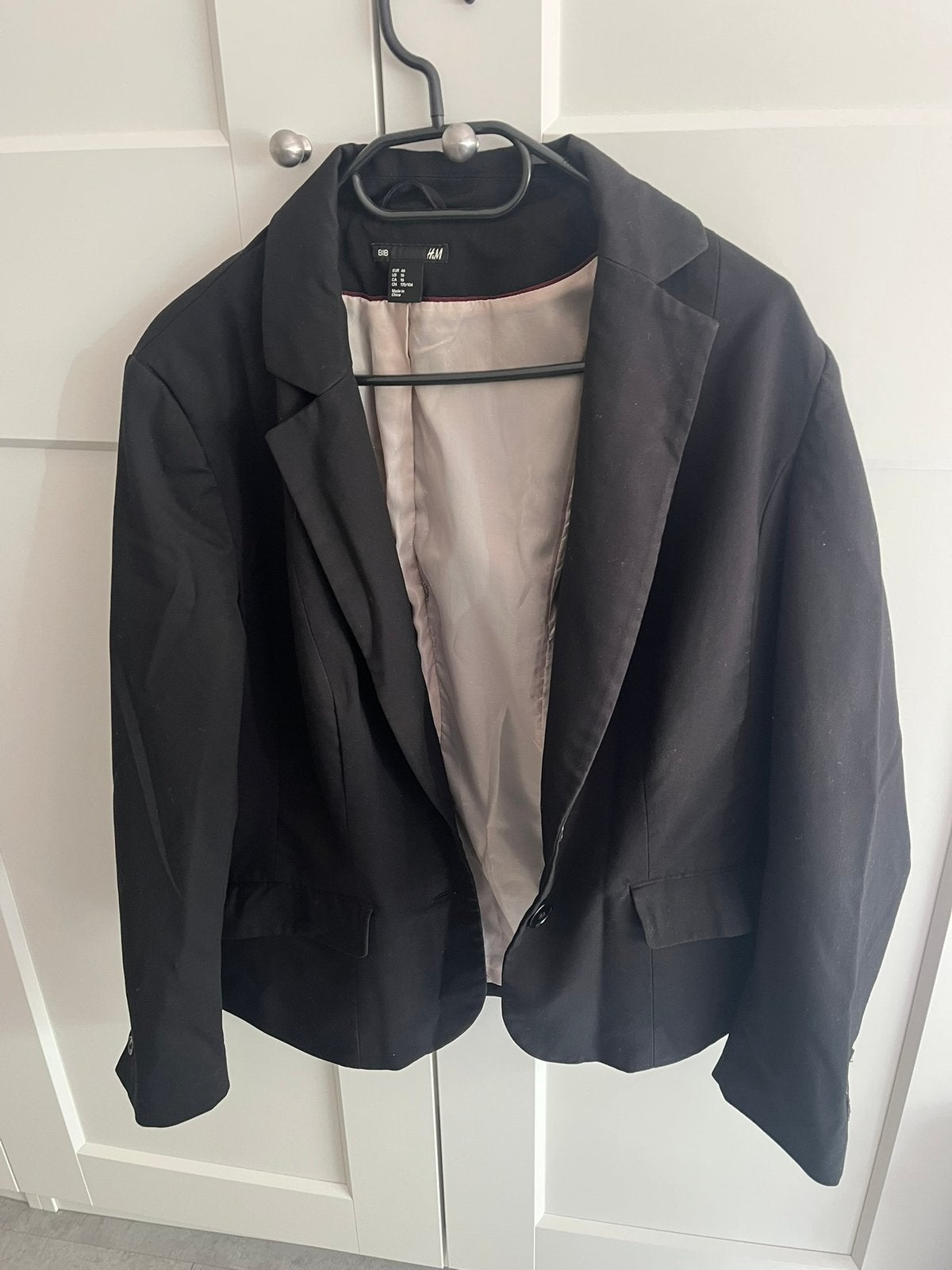 H&M blazer, Zwart, Maat 46/48 (XL) of groter, Ophalen of Verzenden, Zo goed als nieuw
