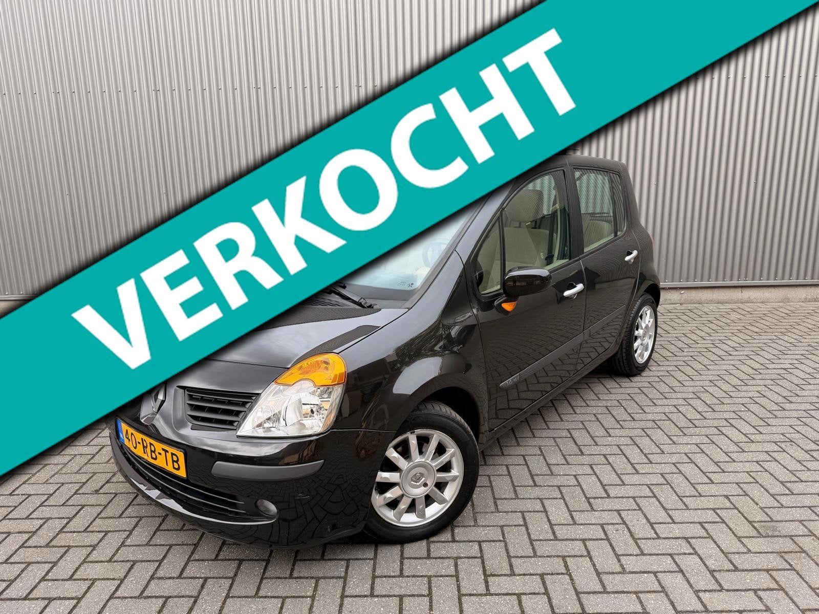 Renault Modus 1.6-16V Initiale Panorama dak|Stoelverwarming|, Auto's, Gebruikt, Beige, 4 cilinders, Zwart