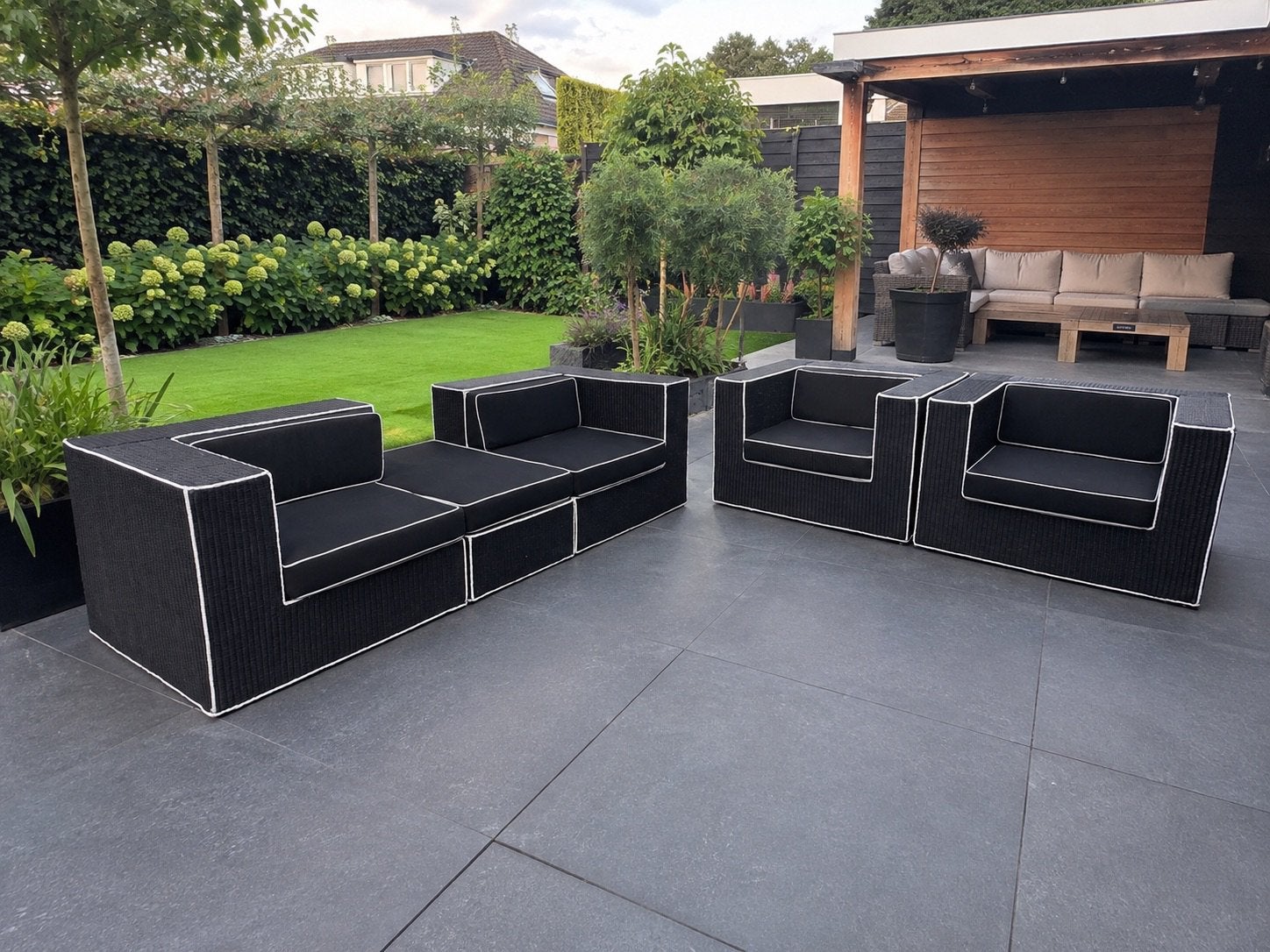 Borek Provence Loungeset, Ophalen, Zo goed als nieuw, Wicker, Hocker