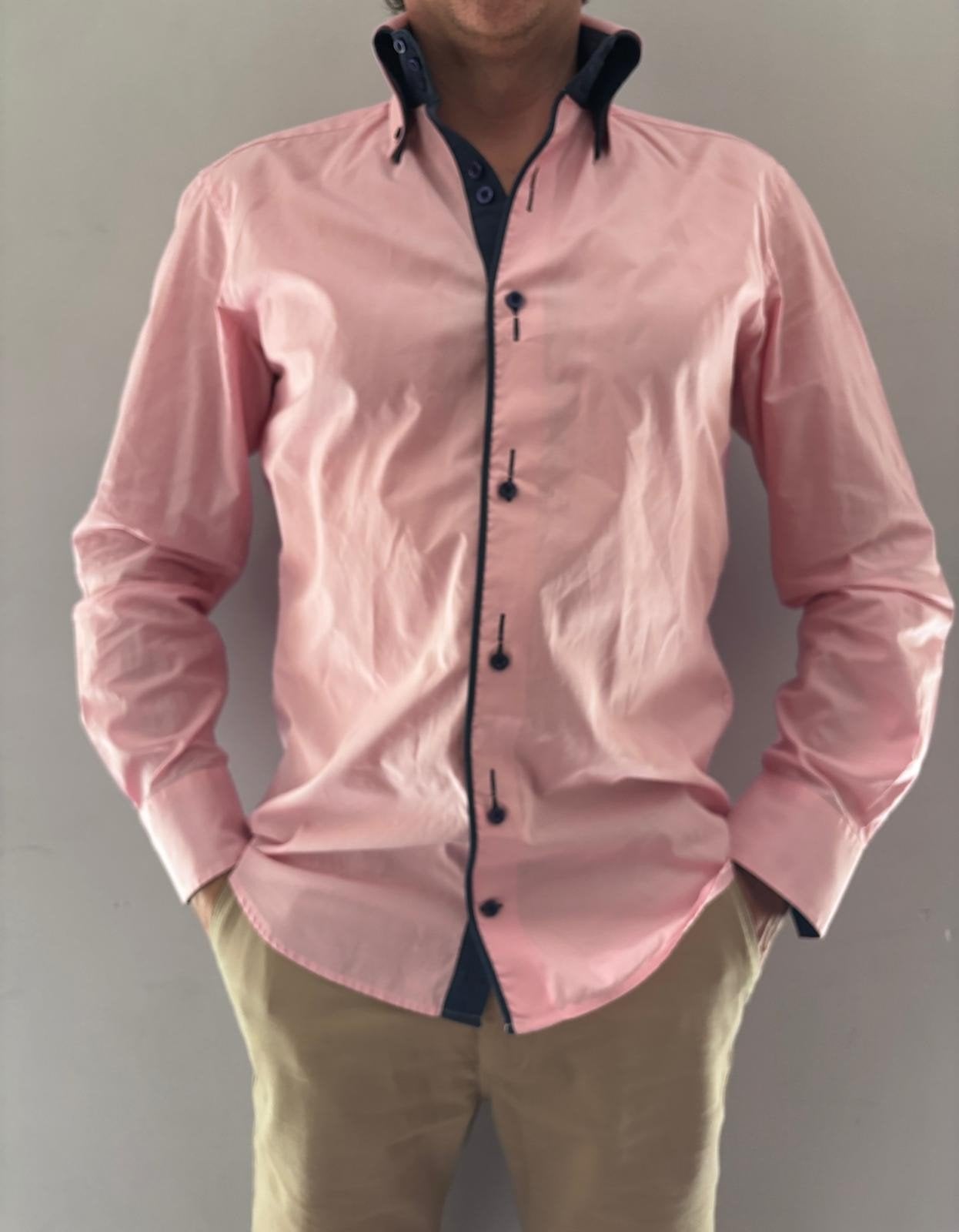 Cavallaro Napoli overhemd roze maat 40, Zo goed als nieuw, Roze, Cavallaro, Halswijdte 39/40 (M)