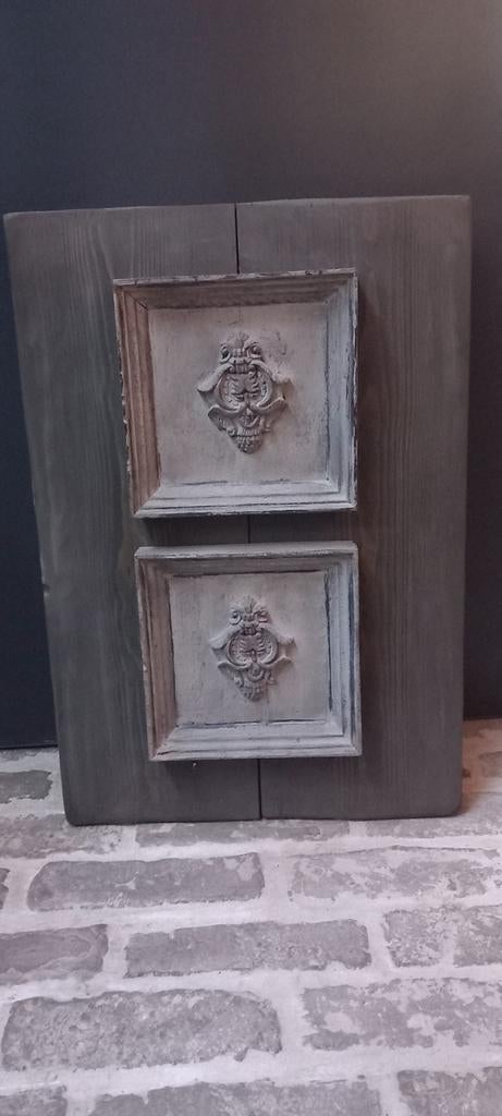 Mooie landelijk schilderij met ornamenten, Minder dan 50 cm, 50 tot 75 cm, Ophalen of Verzenden, Zo goed als nieuw