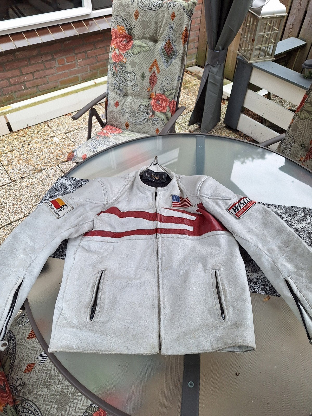 Alstrom Leren Motorjas Maat M vintage, Heren, Jas | leer, Tweedehands, Ophalen