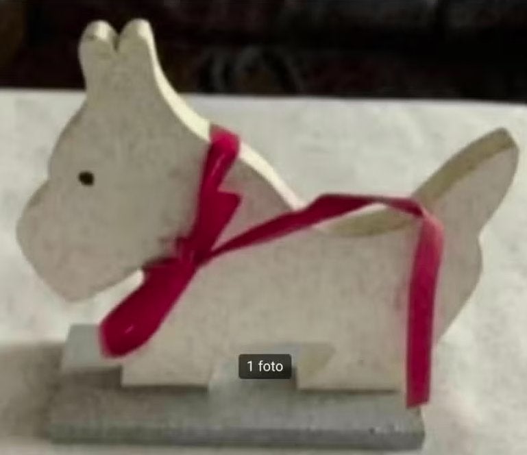 Houten hondje, hond, beeldje, beeld, figuurtje, figuur, Ophalen of Verzenden, Zo goed als nieuw