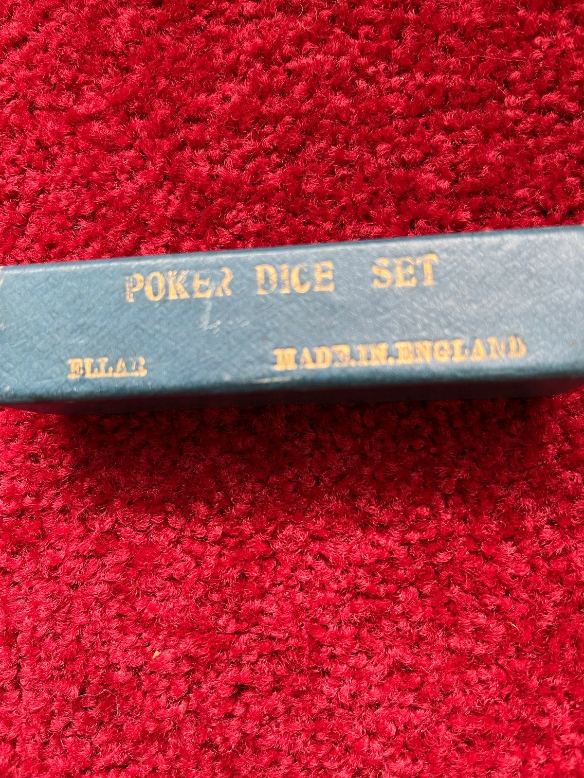 Vintage Ellar Poker Dice Set - Made in England, Een of twee spelers, Ophalen of Verzenden, Gebruikt