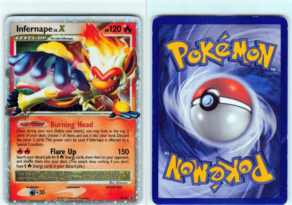 Pokémon kaart: Infernape LV.X (DPPR 10), Ophalen of Verzenden