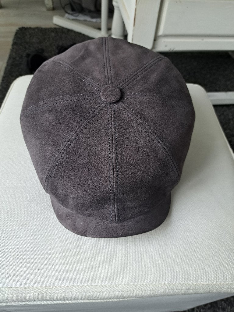 Stetson Hatteras Goat Suede newsboy pet m58 Antraciet, Ophalen, Stetson, Nieuw, Pet