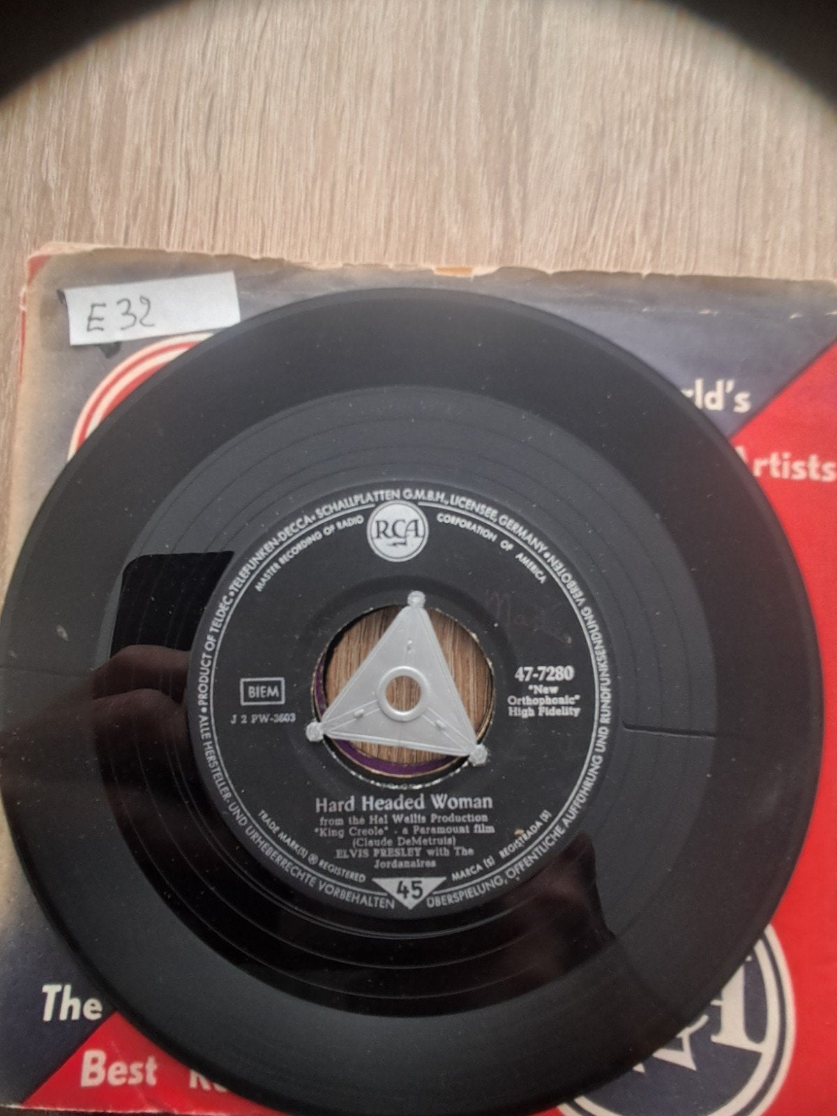 Elvis Presley - Hard Headed Woman (7 inch single), Cd's en Dvd's, Ophalen of Verzenden, Gebruikt, 7 inch, Rock en Metal