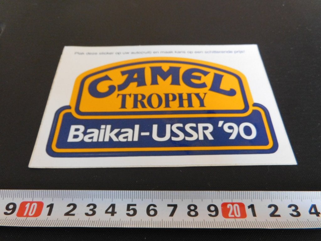 sticker CAMEL TROPHY baikal USSR 1990, Verzamelen, Stickers, Zo goed als nieuw, Ophalen