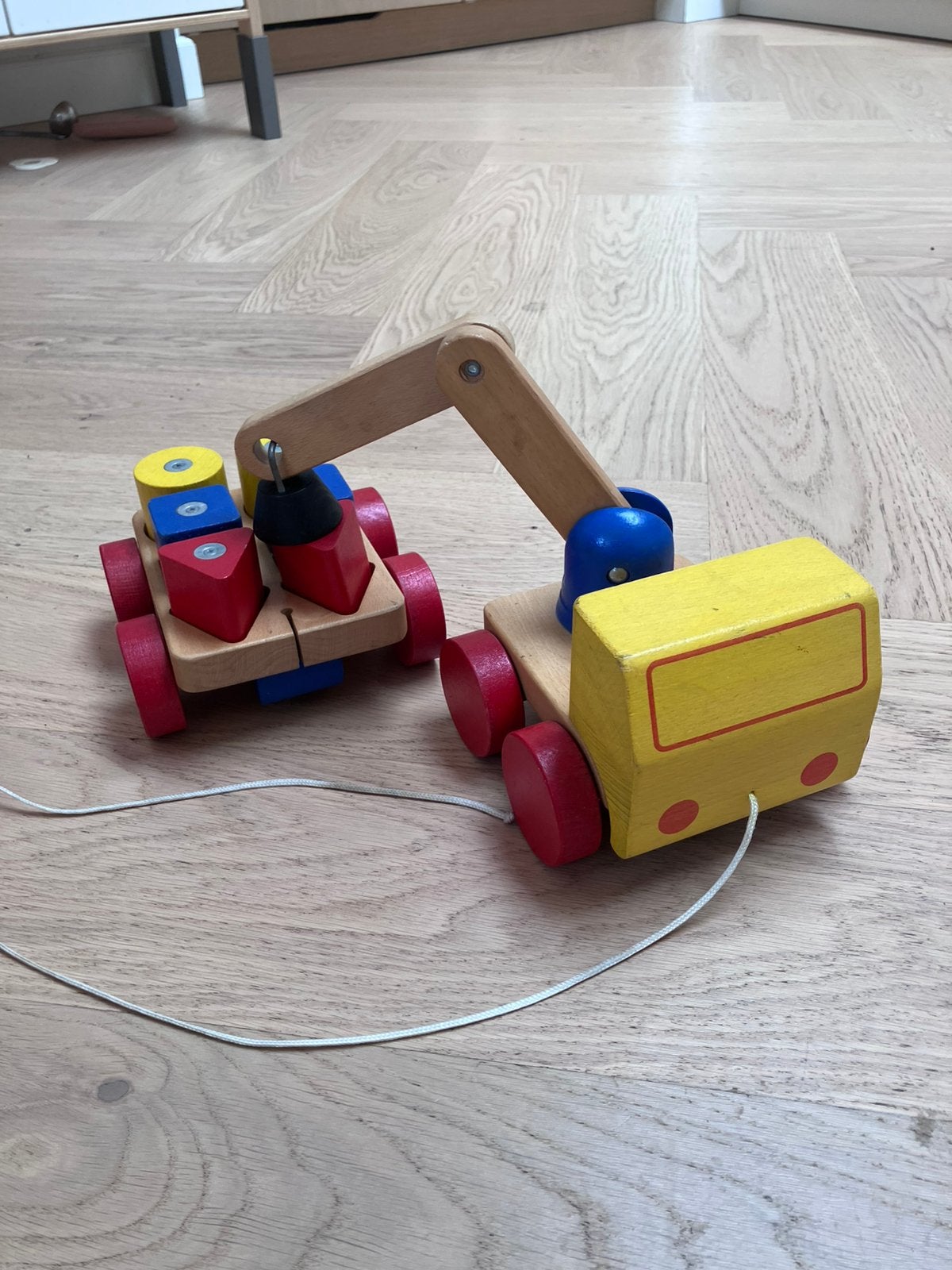 Houten speelgoed wagen met blokken, Ophalen, Gebruikt