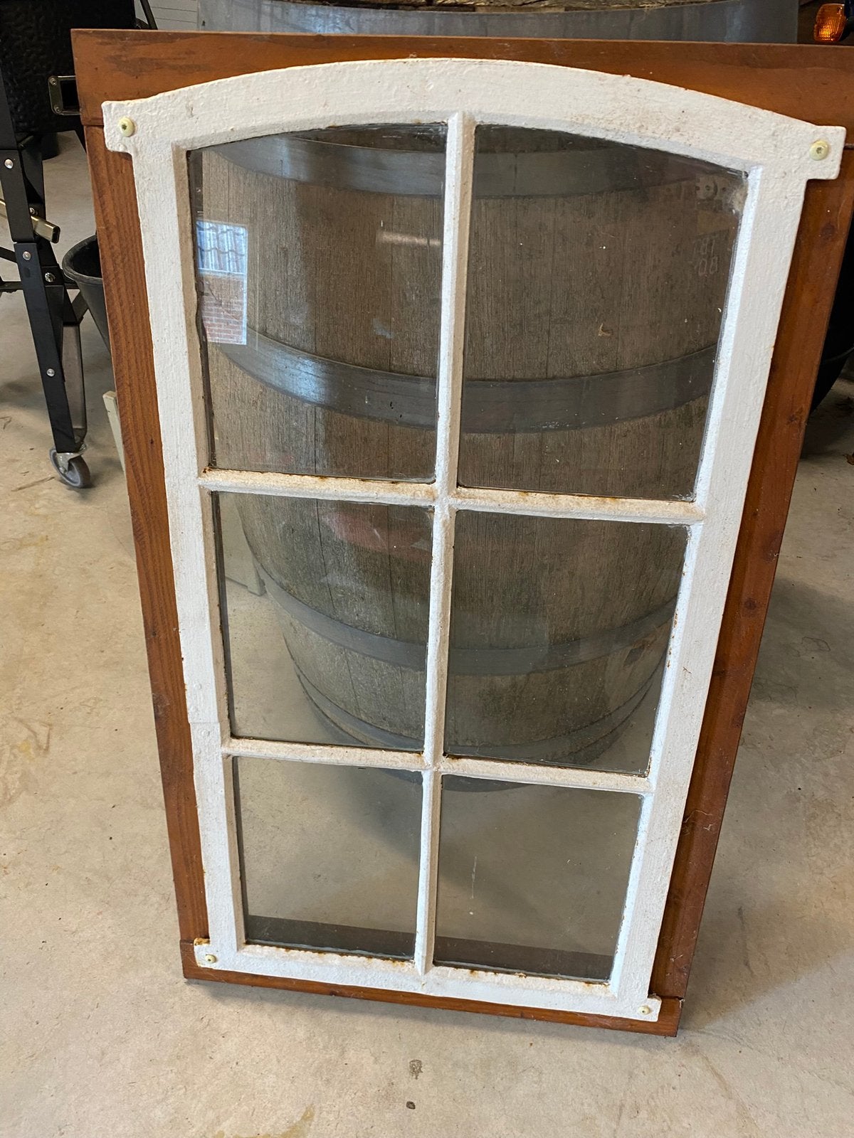 3 stuks ijzeren stalramen met glas., Ophalen, Zo goed als nieuw, Minder dan 80 cm, Overige typen