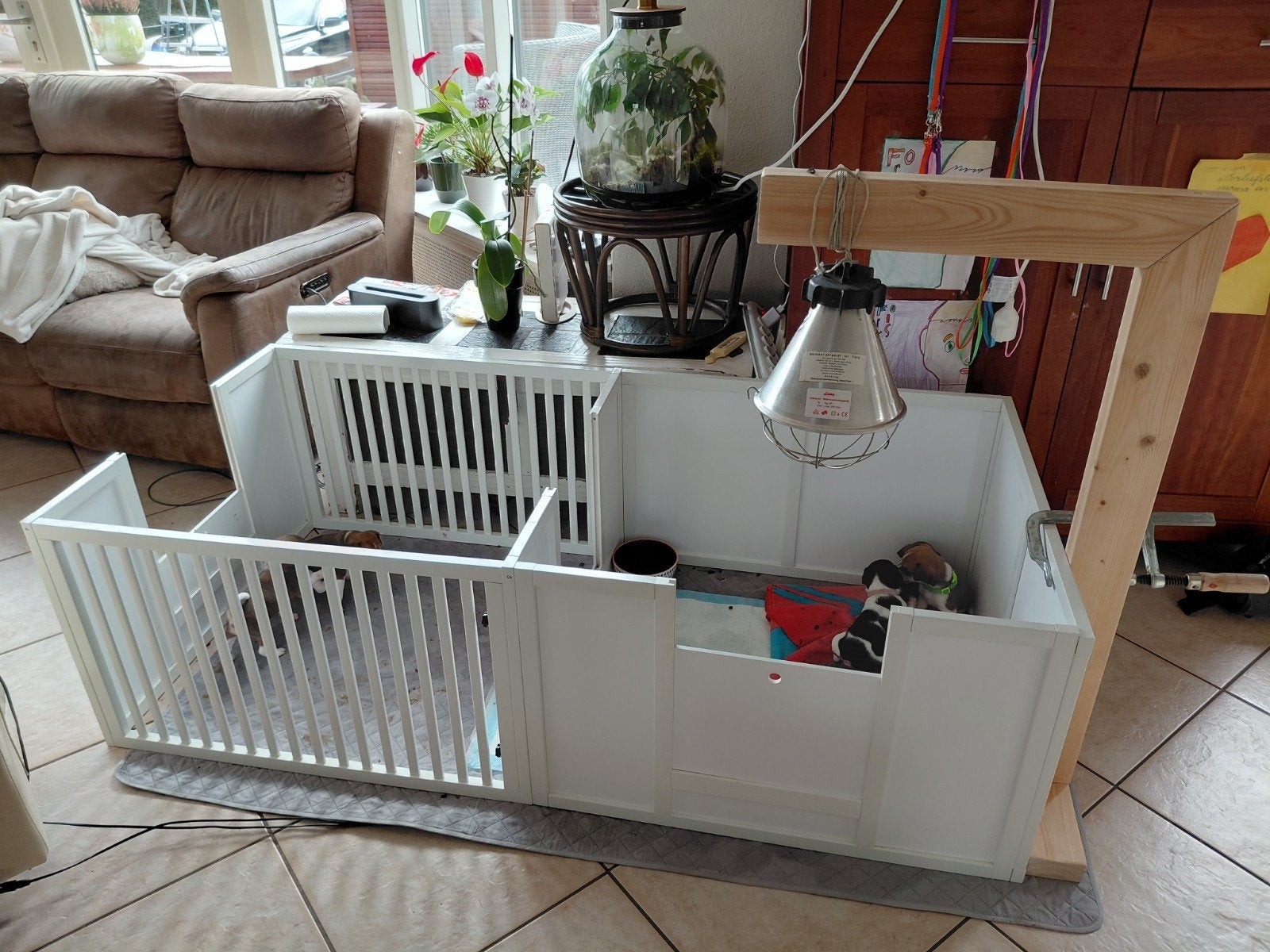 werpkist, puppie bench, met toebehoren, Ophalen of Verzenden