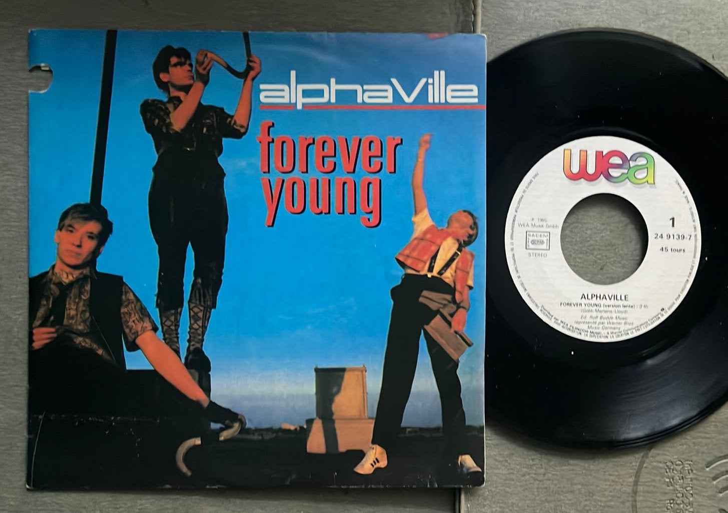 Alphaville - Forever Young 7” FR 1985, Gebruikt, 7 inch, Ophalen of Verzenden, Pop