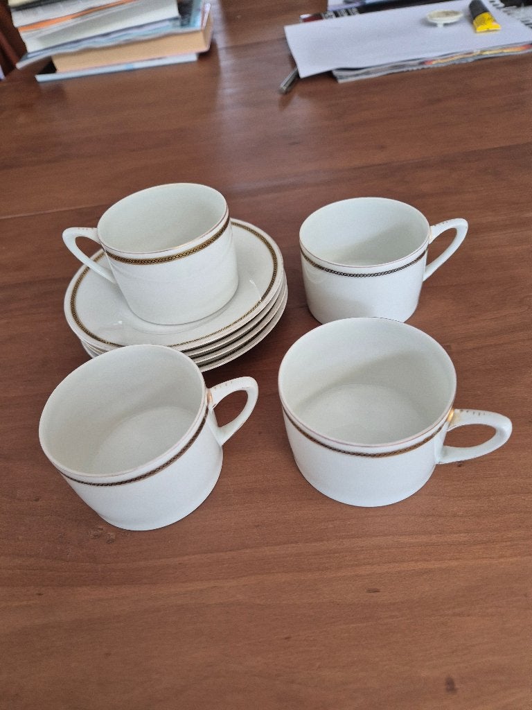 Vintage kop en schotels, Ophalen, Gebruikt, Overige merken, Vintage