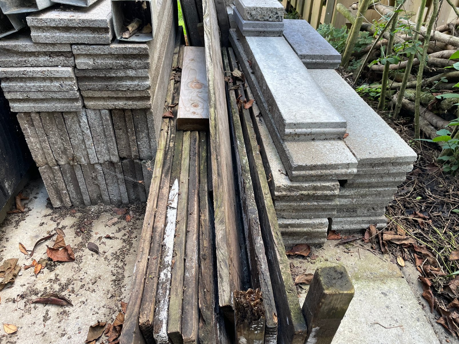 30 beton kantbanden 5x15cm, Tuin en Terras, Ophalen, Gebruikt, Beton, Overige typen