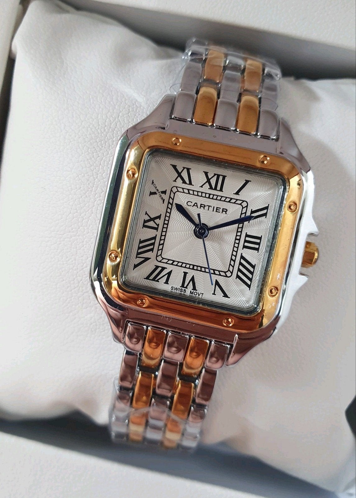 Cartier Panthere Horloge Goud Zilver Nieuw met Doos, Ophalen of Verzenden, Nieuw, Staal, Overige merken