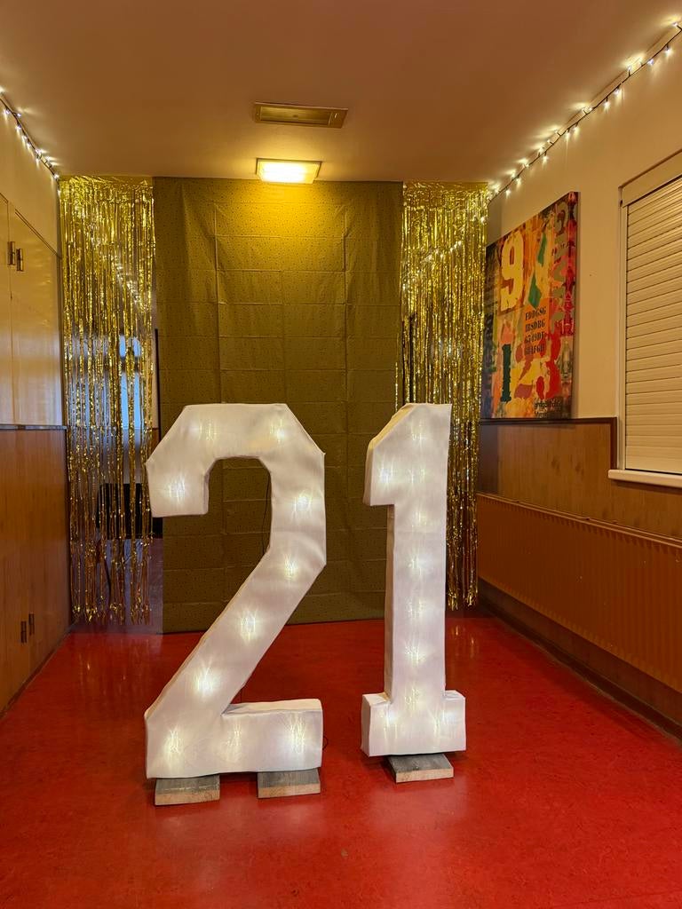 Te koop: Feestversiering Cijfers 21 Jaar, Ophalen, Gebruikt, Versiering, Verjaardag