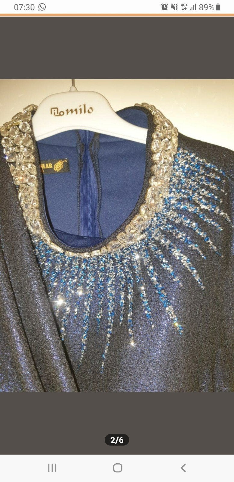 nieuw jurk, Kleding | Dames, Gelegenheidskleding, Ophalen, Galajurk, Blauw, Maat 46/48 (XL) of groter