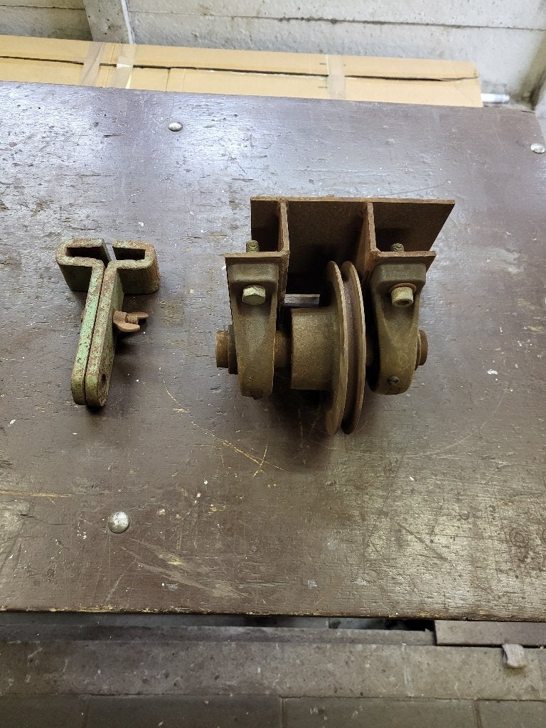 Spantklem en katrol, Ophalen of Verzenden, Gebruikt, 250 mm of meer, Overige typen
