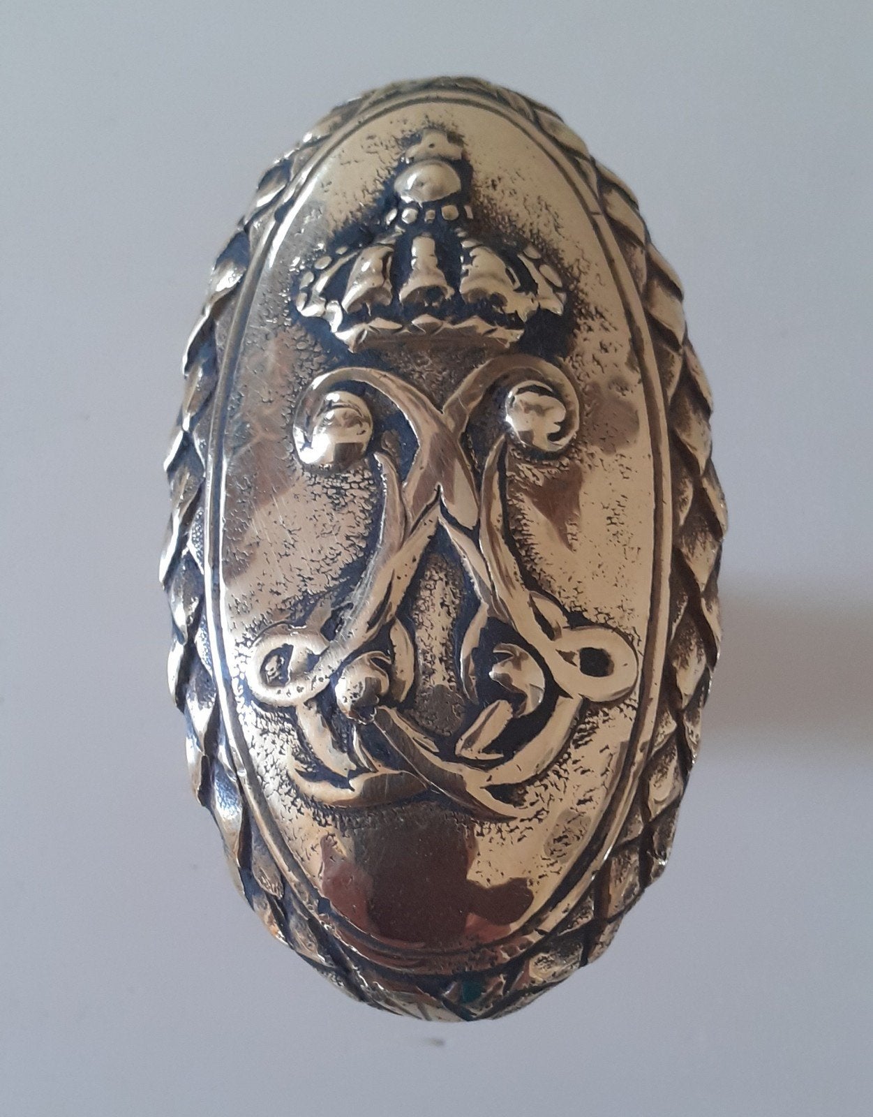 Messing  Deurkurk met Kroon en Monogram, Antiek en Kunst, Antiek | Koper en Brons, Ophalen of Verzenden, Koper