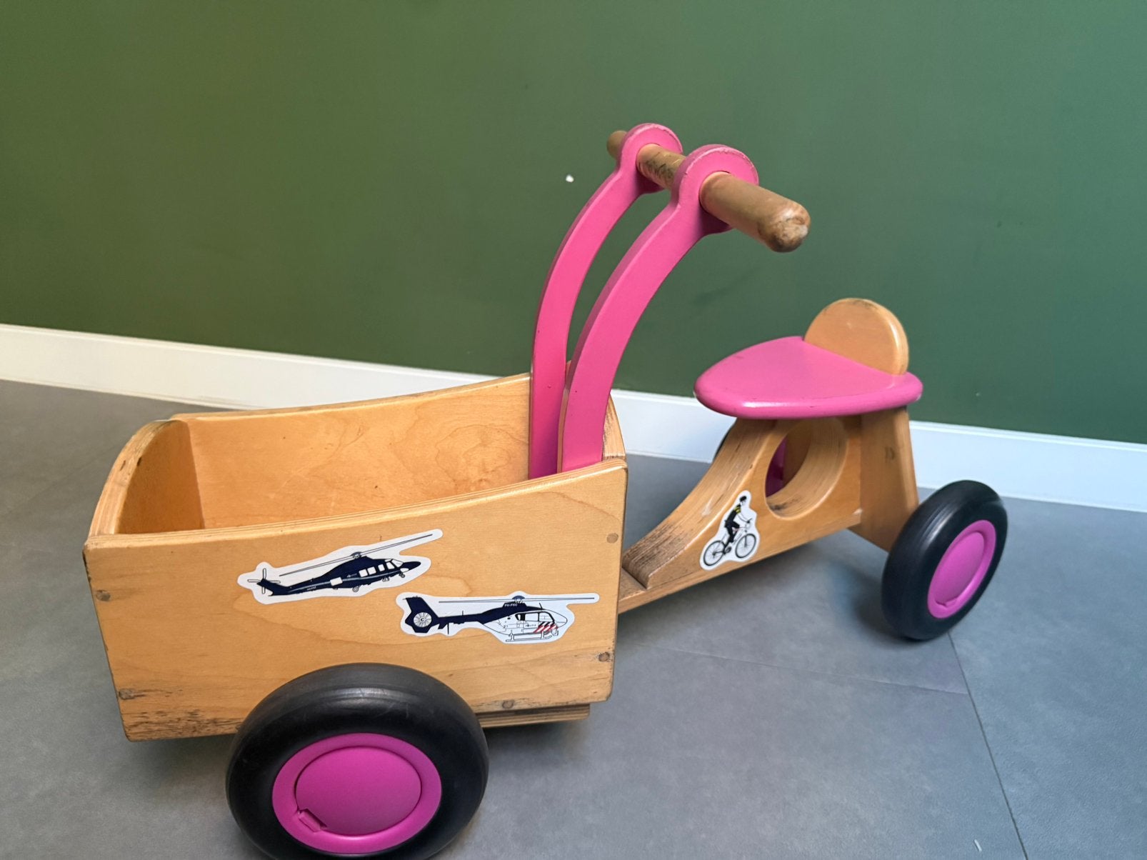 Houten loopbakfiets ‘van Dijk’, Ophalen, Zo goed als nieuw, Loopfiets