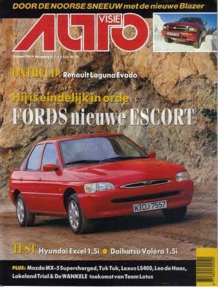 Autovisie 4 1995 : Mazda MX5 Supercharched - Ford Escort, Ophalen of Verzenden, Gelezen, Algemeen
